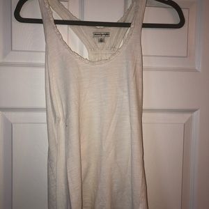 American Eagle White Racerback Tank Top